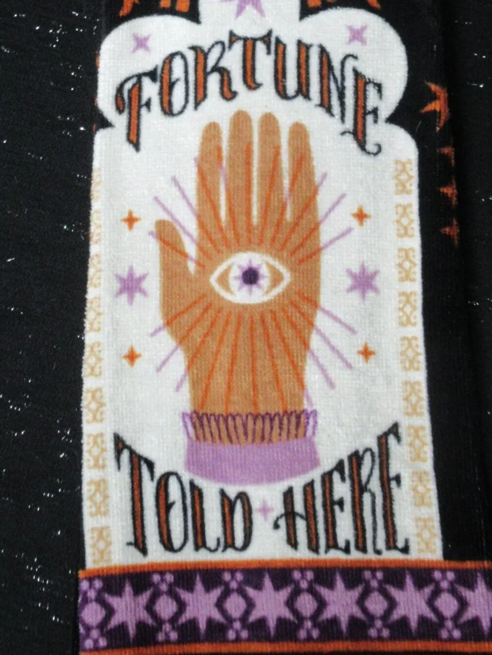Witchy Fortune Telling Palm Reading Design Kitchen Towel